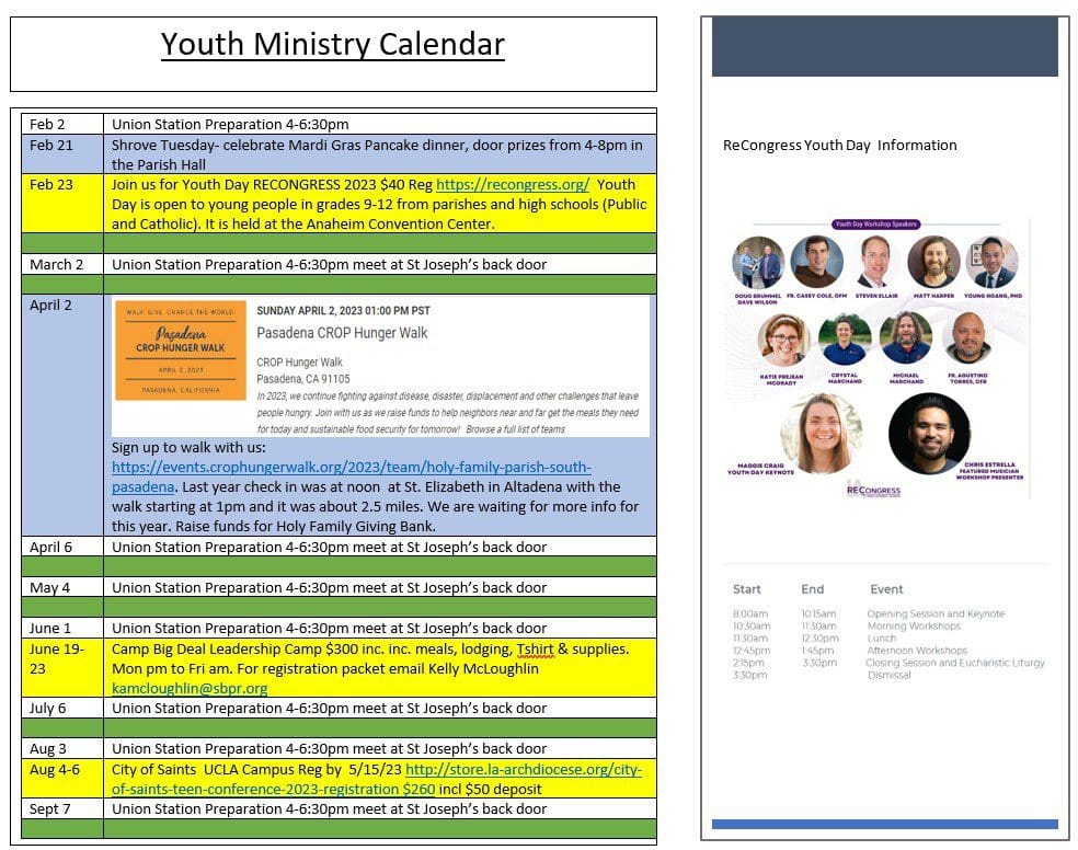 Holy Family Youth Ministry